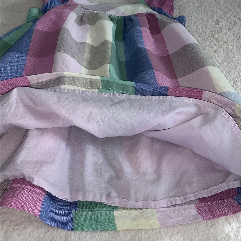 GAP Square Check Sundress 3 EUC Blue Green Purple